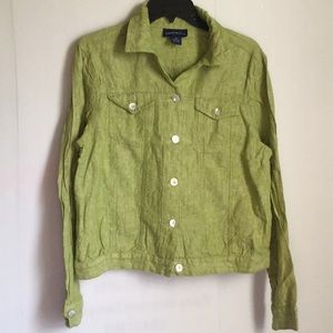 Charter club women green jacket size medium